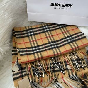 Burberry vintage cashmere scarf new with tag!